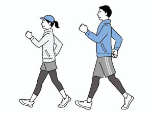 正しい歩き方をする人